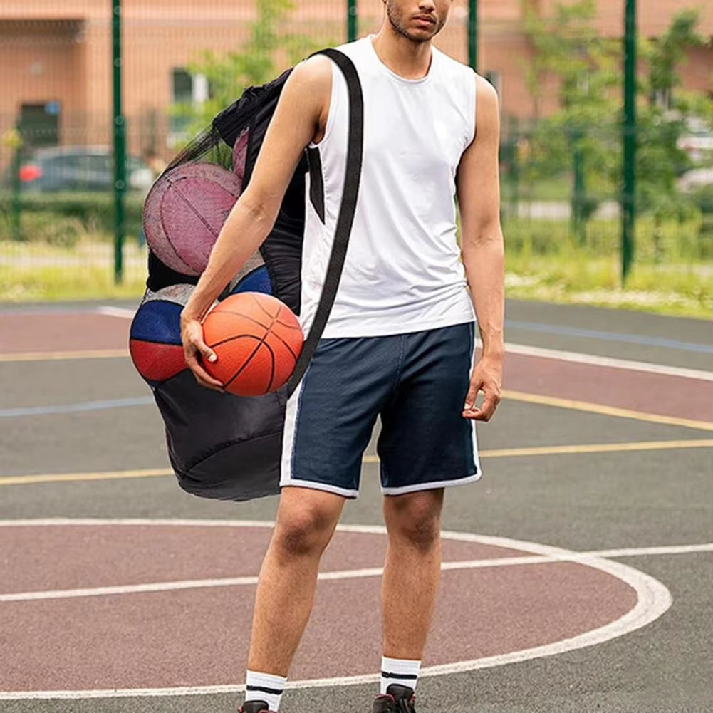 Drawstring Sports Ball Bag Football Mesh Bag Basketball Backpack Football Soccer Volleyball Ball Storage Bags Swimming Gear Bag