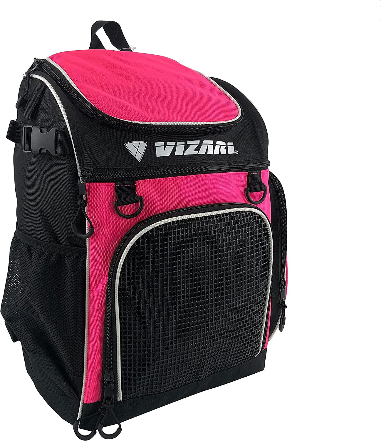 'Cambria' Soccer Backpack | Versatile Multiple Sports Bag for Ultimate Convenience | for Kids and Adults - Neon Pink/ White