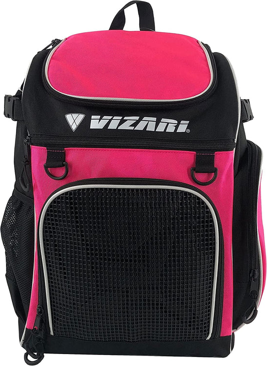 'Cambria' Soccer Backpack | Versatile Multiple Sports Bag for Ultimate Convenience | for Kids and Adults - Neon Pink/ White